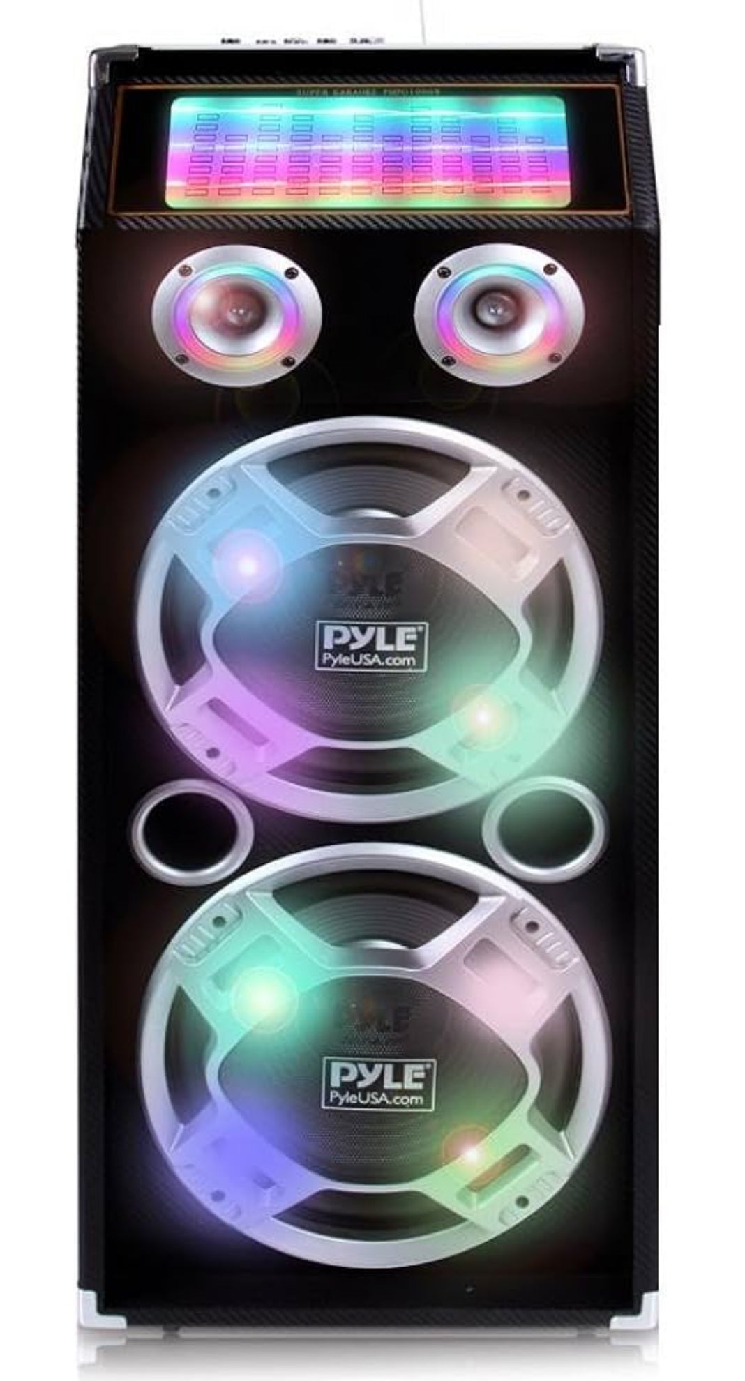 Draadlose Draagbare Hoëkrag Bluetooth Aktiewe PA Luidsprekerstelsel – 1000W Versoenbare Buiteluidspreker met USB SD MP3 FM Radio AUX RCA LED DJ-ligte
