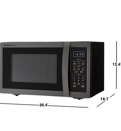 Sharp SMC1452KH 1.4 cu. ft. Black Stainless Steel Countertop Microwave Oven
Removable 12.4" Carousel Turntable