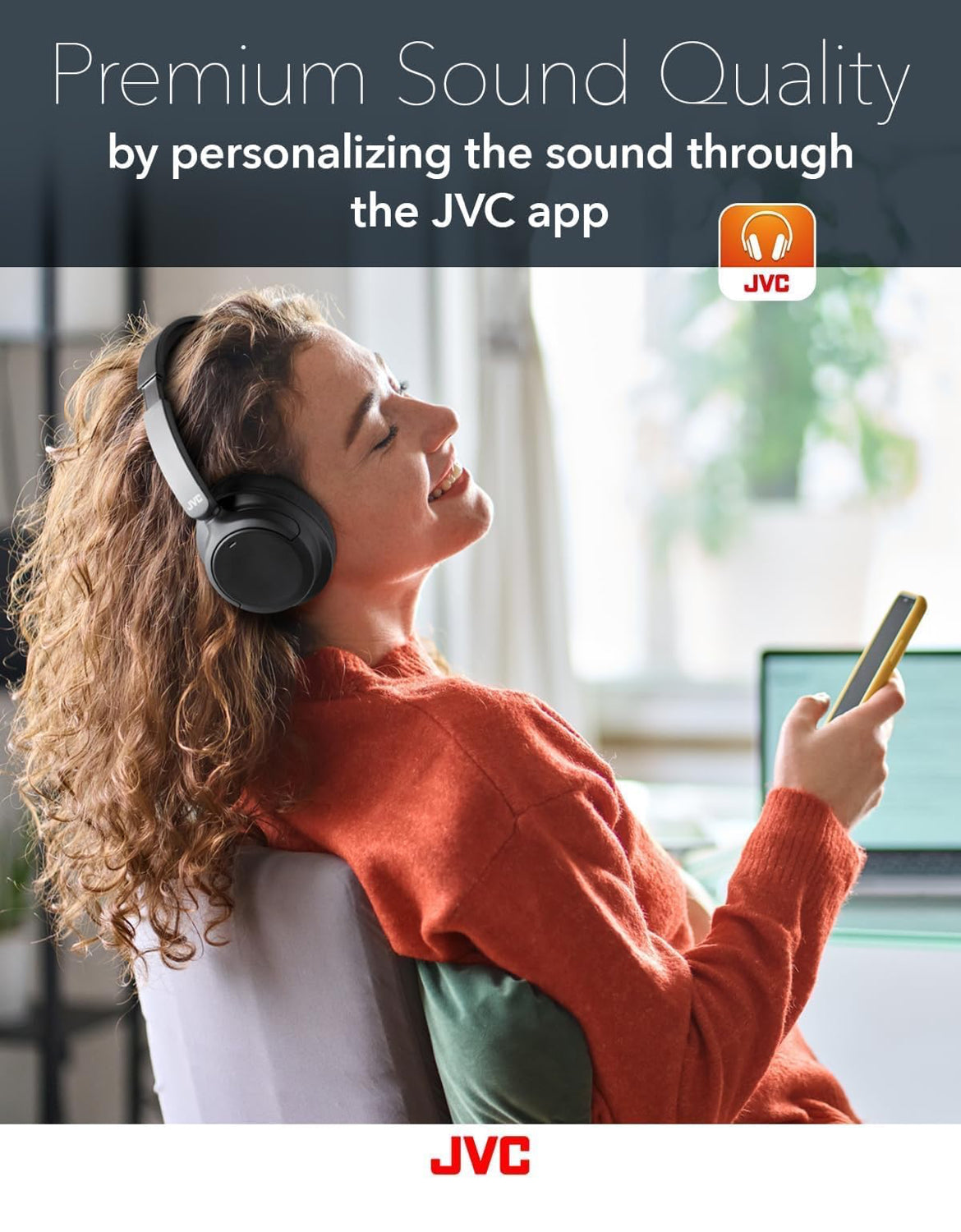JVC Oor-Oor Draadlose Aktiewe Geraasdempende Oorfone – Bluetooth 5.3 – Omringingsmodus, 3 Oudiomodusse, Sagte Gemaksblokkies, 35 Uur Battery, Opvoubaar en Liggewig – Mik- Reis en Heeldagdra – HA-S75N