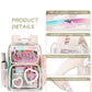Clear Backpack for Girls Women Transparent Kids Elementary College School Bag Travel Laptop Backpacks Large Bookbags (Off-white)