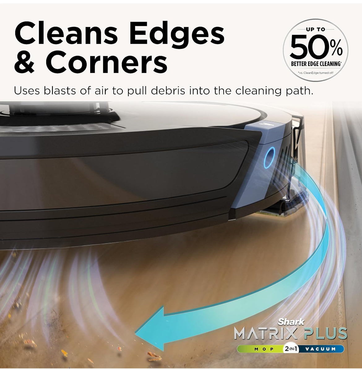 Shark Matrix Plus 2in1 Robot Vacuum & Mop with Sonic Mopping, Matrix Clean - WIFI
