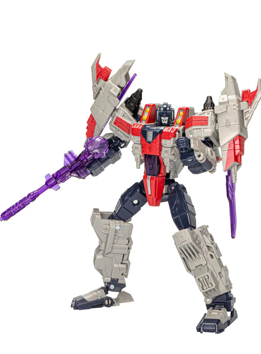 Transformers Legacy United Voyager Klas Cybertron Universe Starscream, 7-duim Omskepbare Aksiefiguur, 8+ Jaar