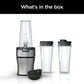 Ninja BN301 Nutri-Blender Plus Compact Personal Blender, 900-Peak-Watt Motor (3) 20 oz. To-Go Cups, (2) Spout-Lids (1) Storage-Lid, Dishwasher Safe - Silver