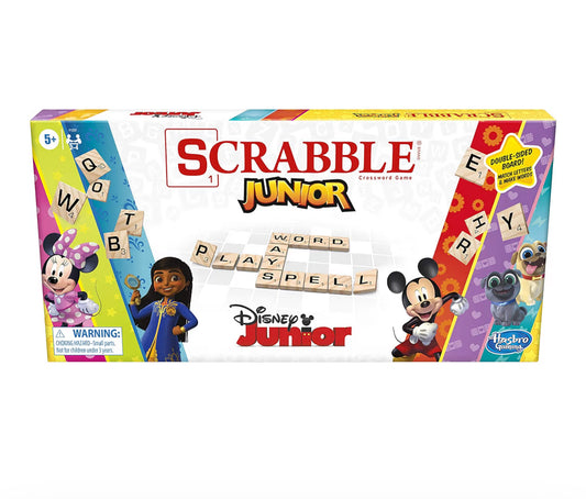 Hasbro Gaming Scrabble Junior: Disney Junior Edition Board Game for Kids - Double -Sided Game Board - Matching Word Game