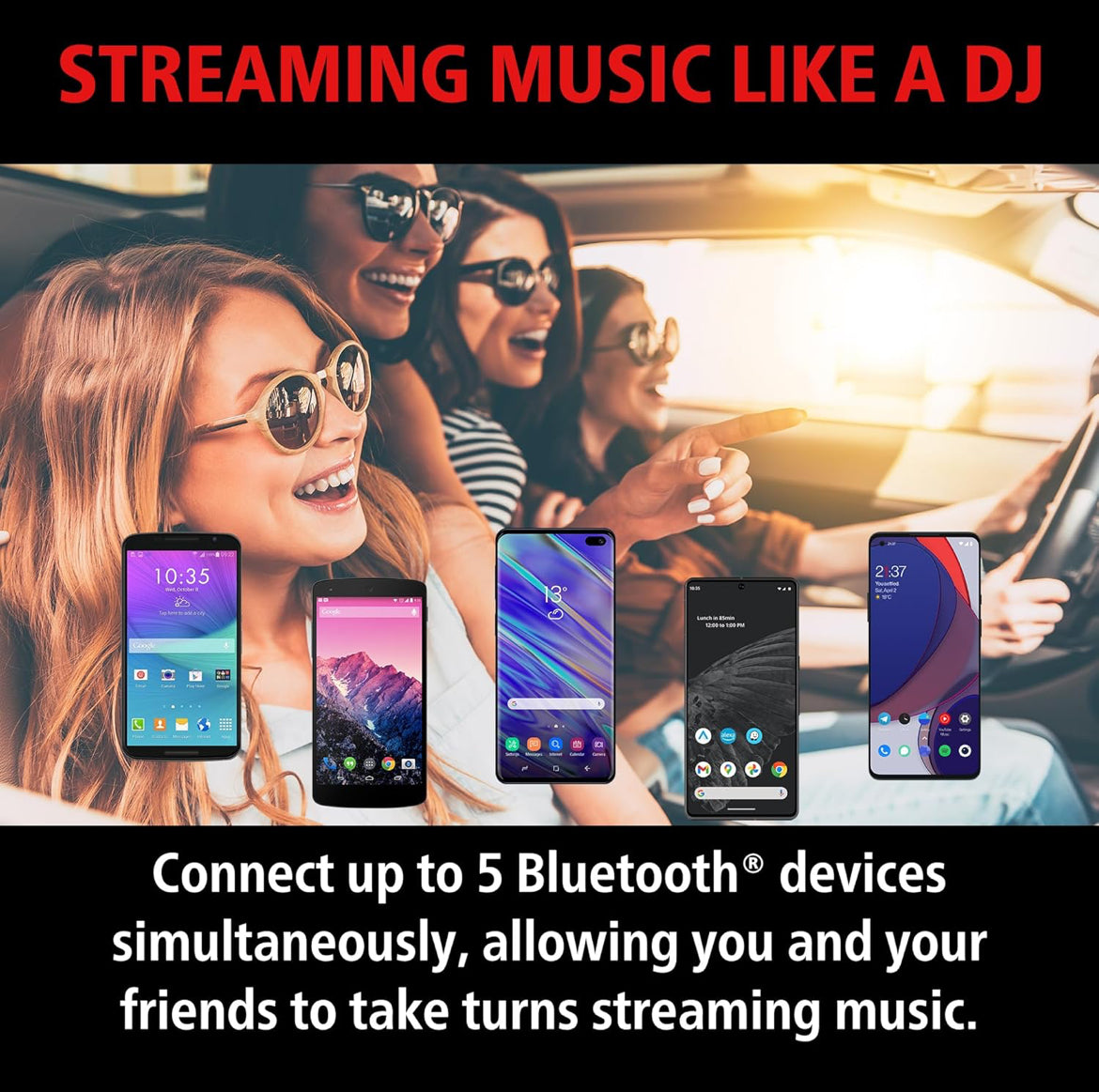 JVC KD-X38MBS Car & Marine Digital Media Receiver with Bluetooth, USB, SiriusXM Ready, Compatible with Amazon Alexa, Conformal Coated PCB
