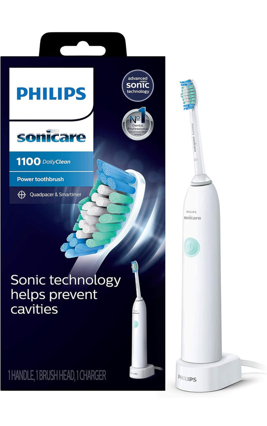 Philips Sonicare DailyClean 1100 Herlaaibare Elektriese Kragtandeborsel (Wit) HX3411/04
