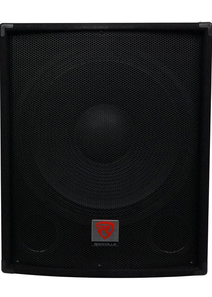 Rockville SBG1184 18" 1000 Watt Passiewe 4-Ohm Pro DJ Subwoofer, MDF/Paalmontering