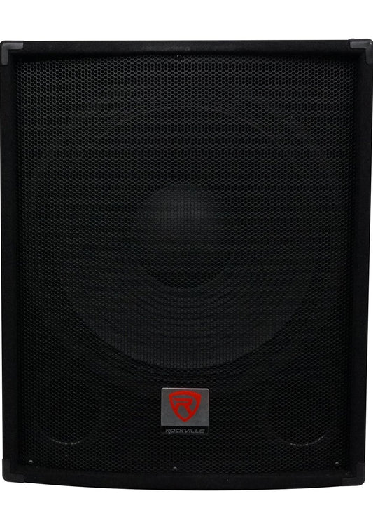 Rockville SBG1184 18" 1000 Watt Passiewe 4-Ohm Pro DJ Subwoofer, MDF/Paalmontering