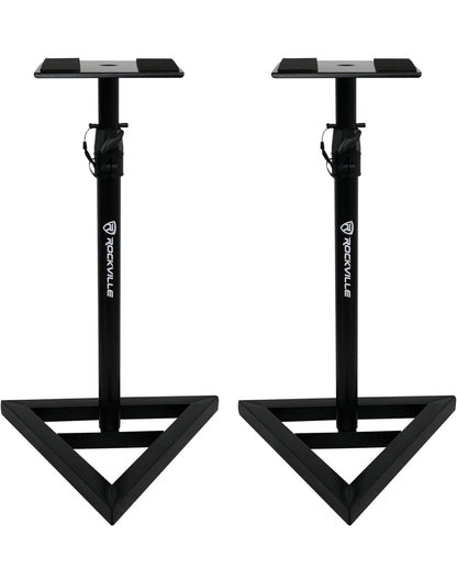 Rockville (2) DPM5C Dubbele Aktiewe 5.25" 300w Ateljee Monitors+Standaarde+Kussings