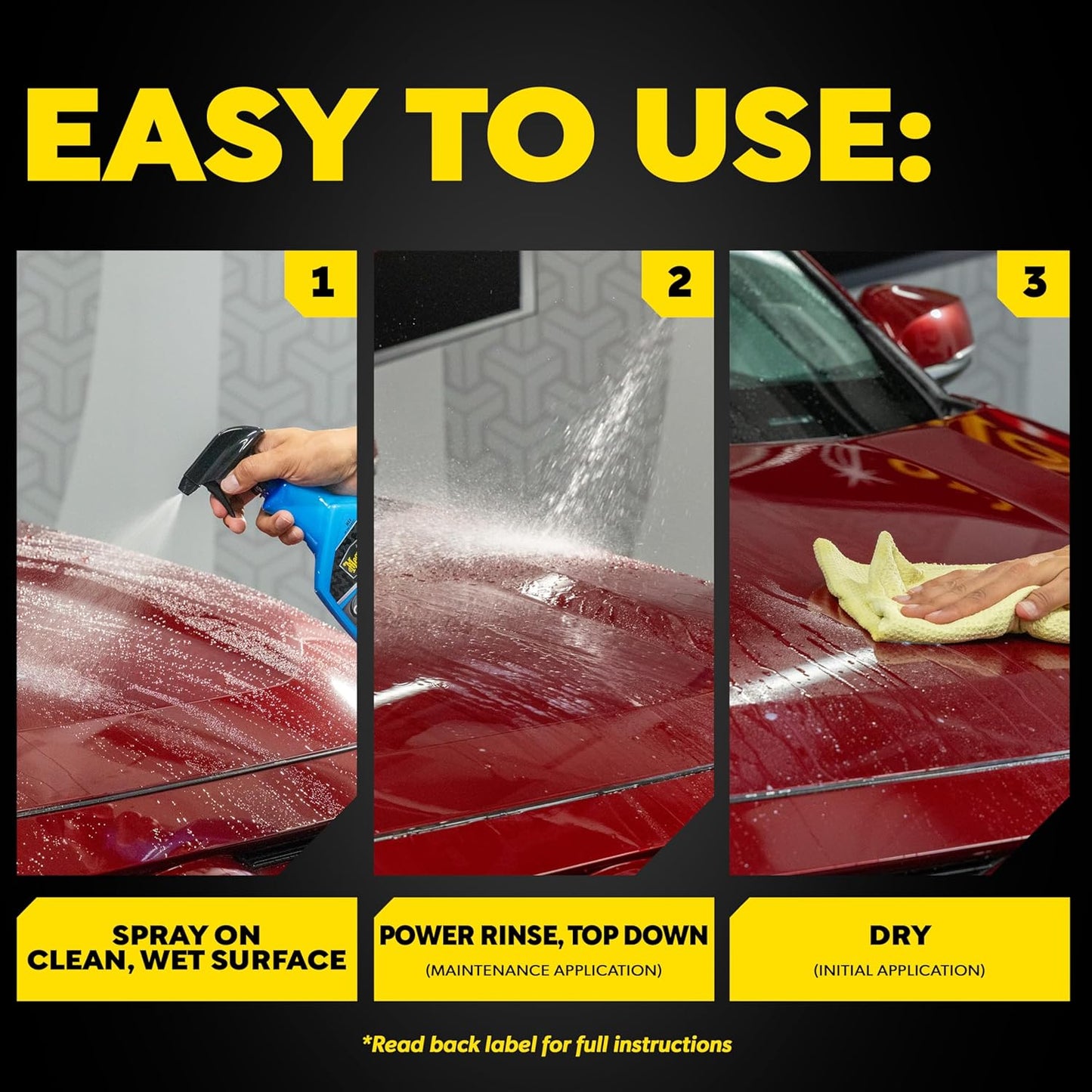Meguiar's Hybrid Ceramic Spray Wax vir Motordetails met Uitstekende Beskermende Krag van Gevorderde SiO2 Hibridiese Versperring - (768 ml)