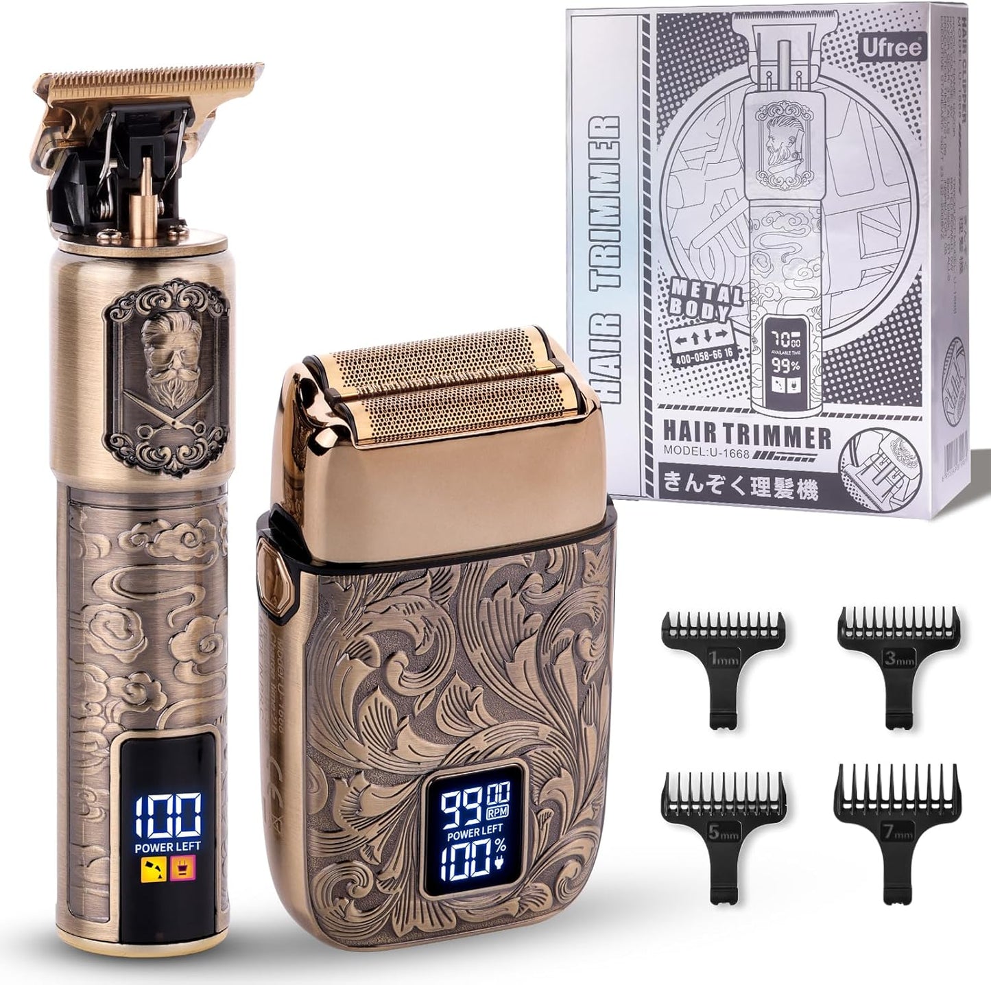 Foil Shavers Electric Razor for Men, Beard Trimmer Grooming Shaving Kit, Hair Trimmer, Cordless Head Shavers for Bald Men Barber Clippers, Birthday Gifts for Him