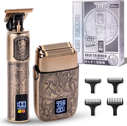 Foil Shavers Electric Razor for Men, Beard Trimmer Grooming Shaving Kit, Hair Trimmer, Cordless Head Shavers for Bald Men Barber Clippers, Birthday Gifts for Him