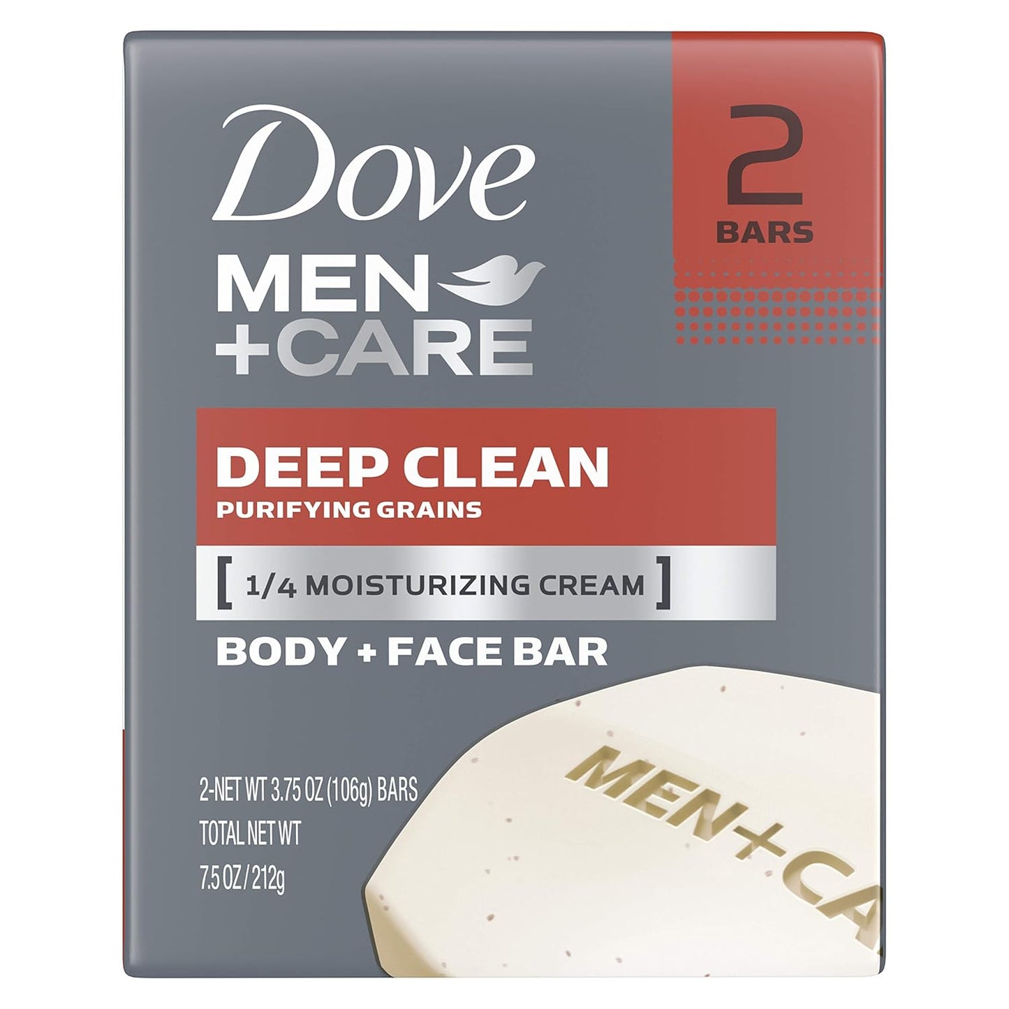 Dove Men+Care Men's Bar Soap More Moisturizing Than Bar Soap Deep Clean Effectively Washes Away Bacteria (Pack of 6)
