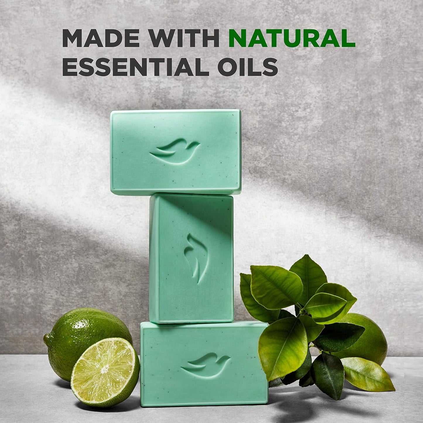 DOVE MEN Plant-Powered Natural Essential Oil 4-in-1 Bar Soap for Men's Body, Hair, Face and Shave (4PK)