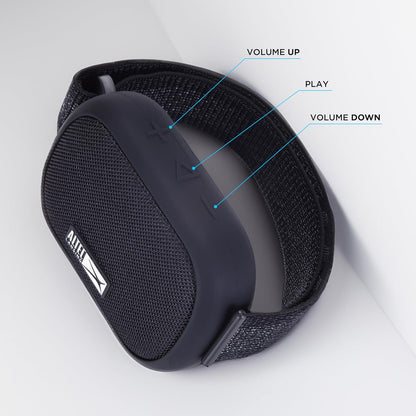 Altec Lansing Sportsarmband-luidspreker met ingeboude fiksheidspoorder, waterdigte Bluetooth-luidspreker, hartklopmonitor-armband, stappenteller, 12-uur speeltyd vir hardloop, stap, buitemuurse aktiwiteite