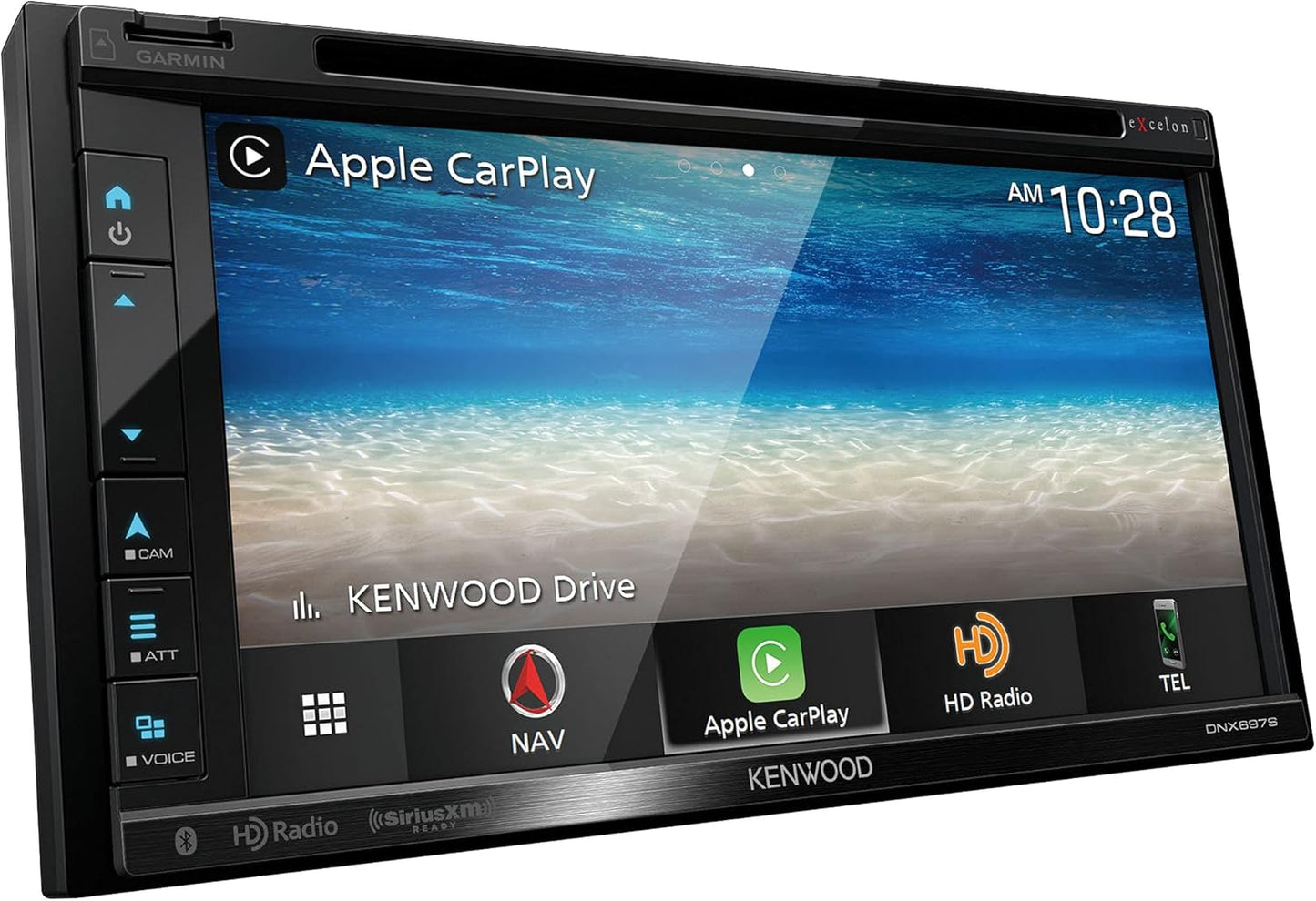 Kenwood 6.8" CD/DVD Garmin-navigasie-raakskermontvanger met Apple CarPlay en Android Auto