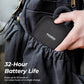 PE1 Mini Portable Bluetooth Speakers w/ Adjustable Carabiner IPX8 Waterproof, 32H Playtime - Black