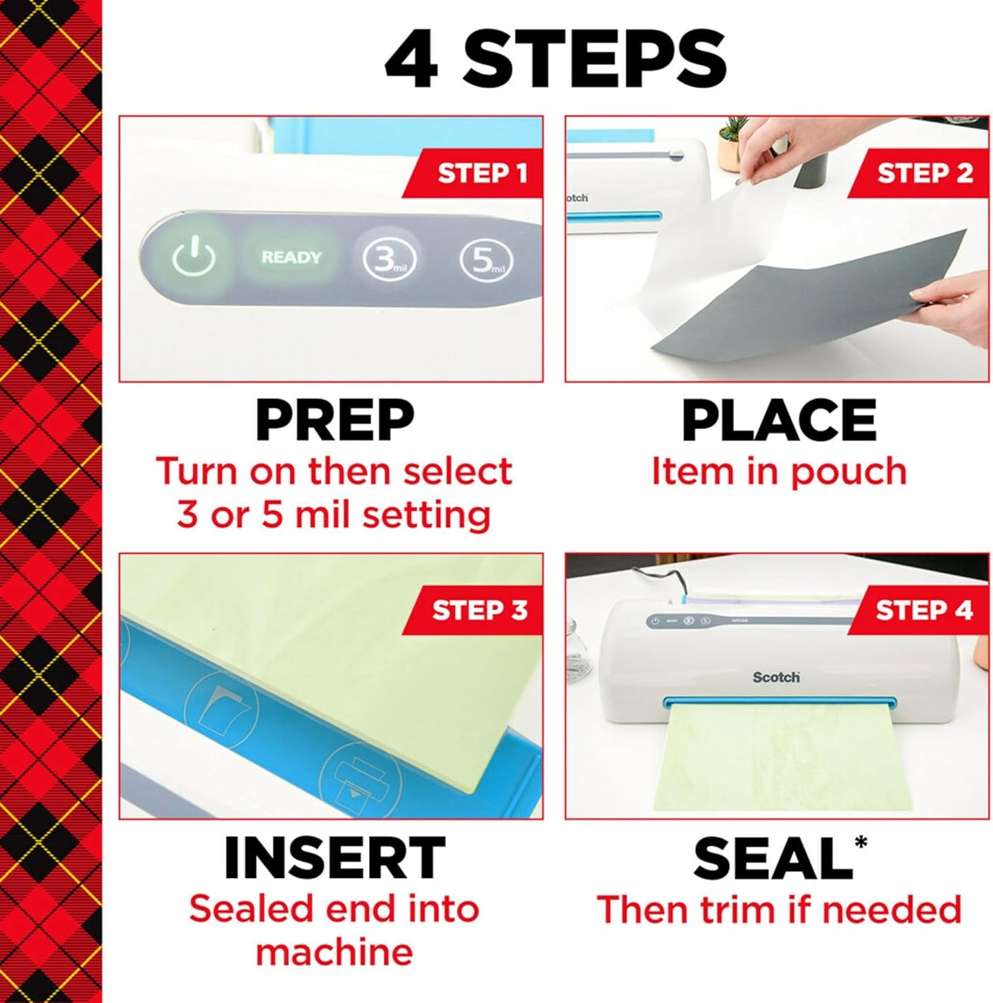 Scotch Thermal Laminating Pouches, 100CT, Clear, 5 mil Office or School Supplies, Fits Letter Size 8.9x11.4 in Paper