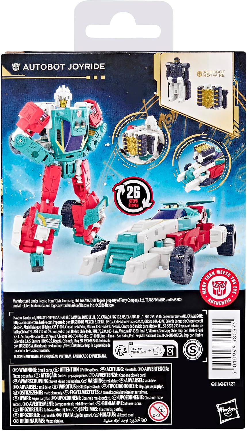 Transformers Age of the Primes Autobot Joyride, Deluxe Class 5.25-inch Converting Action Figure, Robot Toys for Ages 8+
