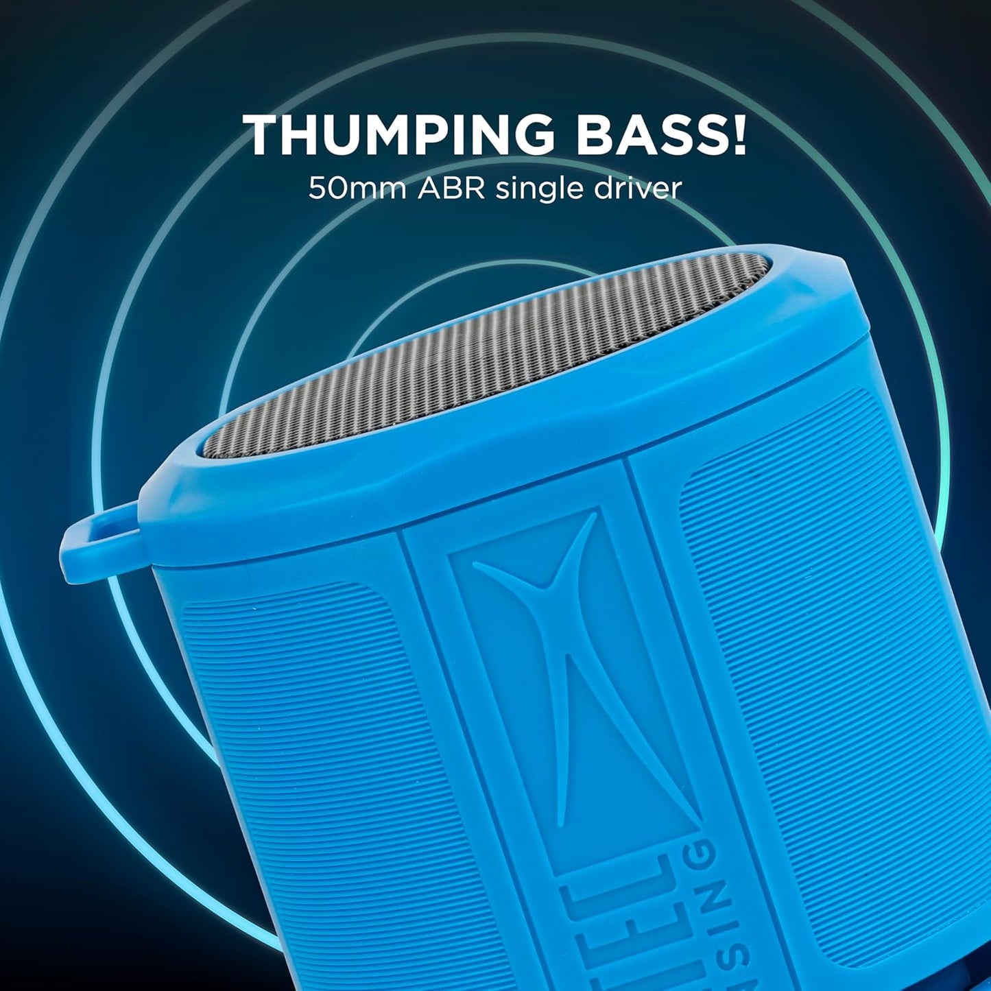 Altec Lansing HydraMicro - Waterdigte Bluetooth-luidspreker, Liggewig en Draagbare Luidspreker vir Reis en Buiteluggebruik, Royal Blue