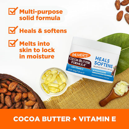 Palmer's Cocoa Butter Formula Daily Skin Therapy Solid Lotion with Vitamin E, Body Moisturizer for Extremely Dry Skin - (7.25 oz)