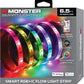 Monster Smart 6.5ft Indoor Multi-Color Light Strip, Sound Reactive, Razer Chroma