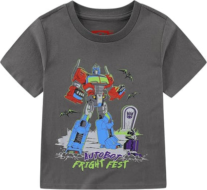 Transformers Optimus Prime Decepticon Boys Halloween Short Sleeve T-Shirt for Big Kids