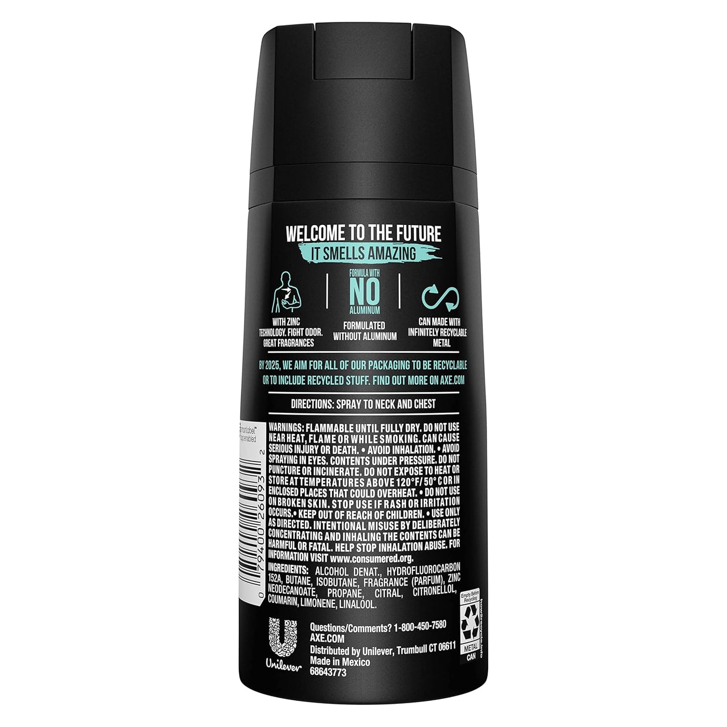 AXE Apollo Body Spray Deodorant for Long-Lasting Odor Protection, Sage & Cedarwood Deodorant - 4oz (Pack of 4)