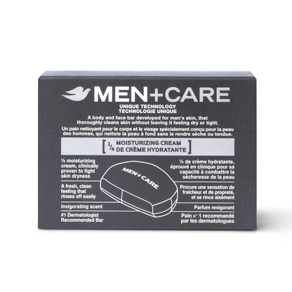 Dove Men+Care Body and Face Bar to Clean and Hydrate Skin Extra Fresh Body and Facial Cleanser More Moisturizing (Pack of 8)