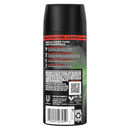 AXE Fine Fragrance Collection Body Spray Watermelon Freeze 72 Hour Freshness Aluminum Free - 2.9 oz (Pack of 3)