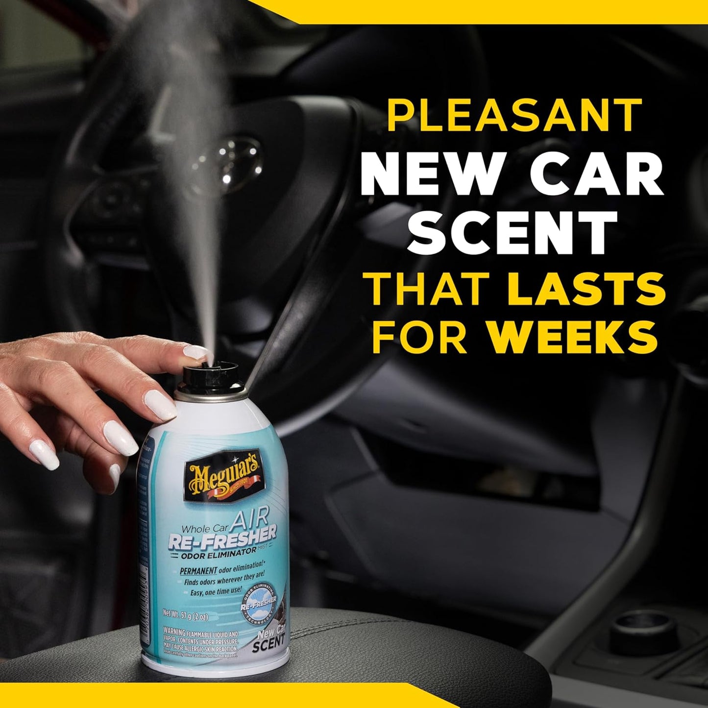Meguiar's Whole Car Air Re-Fresher Geurbevegting Mis Lugverfrisser - Nuwe Motor Geur - 3PK (2 Oz Spuitbottels)