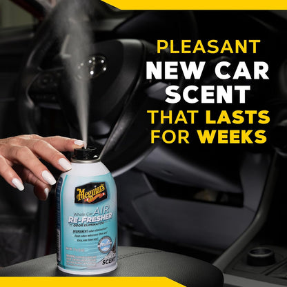 Meguiar's Whole Car Air Re-Fresher Geurbevegting Mis Lugverfrisser - Nuwe Motor Geur - 3PK (2 Oz Spuitbottels)