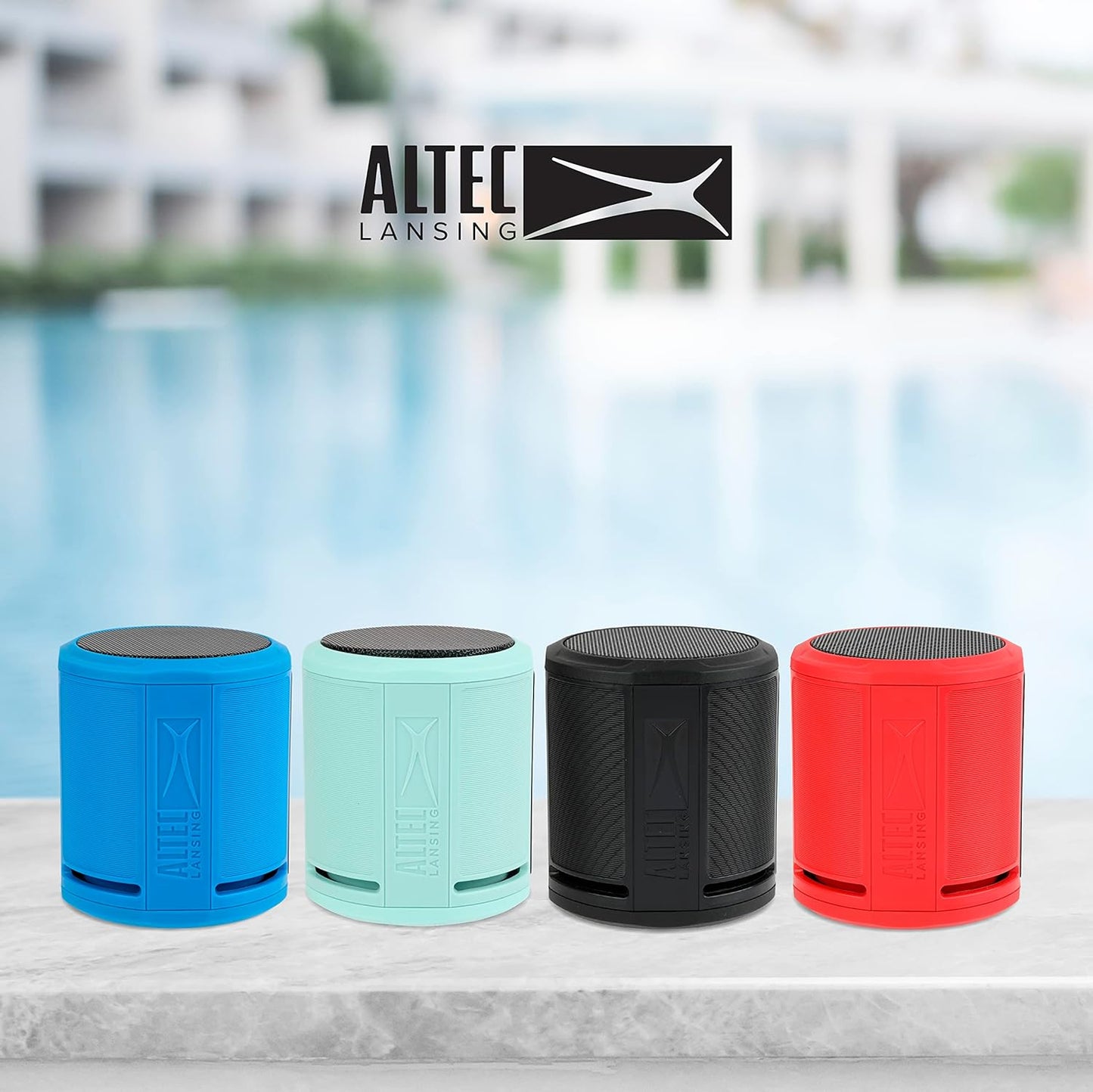 Altec Lansing HydraOrbit - Waterdigte Bluetooth-luidspreker, Liggewig en Draagbare Luidspreker vir Reis- en Buiteluggebruik, Swart
