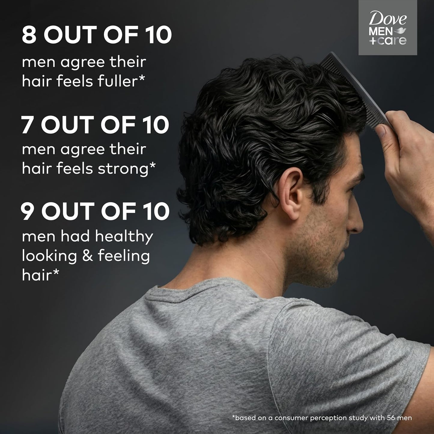 DOVE MEN + CARE Shampoo Thick & Strong, Builds Hair Strength, w/ Calcium 28 Fl oz - (2 CT)