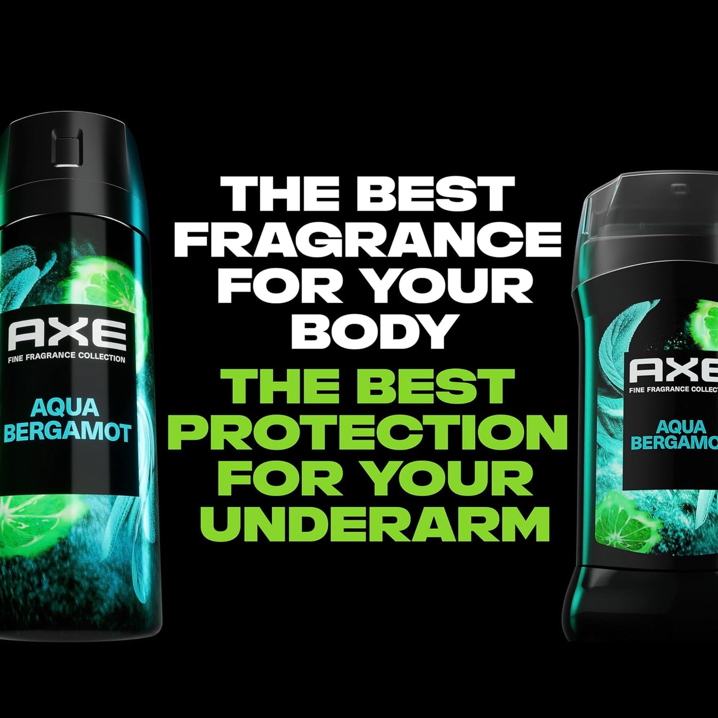 AXE Fine Fragrance Collection Premium Deodorant Body Spray for Men Aqua Bergamot w/ 72H Odor Protection - 4 oz (Pack of 3)