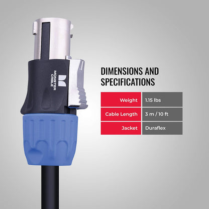 Monster Prolink Performer 600 Speaker Cable with Speak,On Connectors, 10ft, Speak,On Plugs