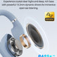 OpenWear Open Ear Headphones, Adjustable Ear Hooks, Ultra Comfort, Bass Bluetooth Headphones 5.4 with Smart Digital Display (Blue)