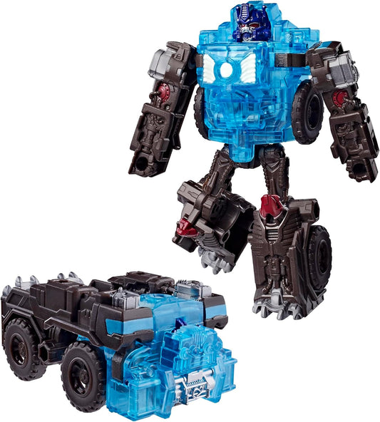 Transformers CYBERWORLD Optimus Primal Cyber Changers Energon Surge 4-Inch Action Figure Quick Change to Truck Mode Robot Toys (Kids 6+)