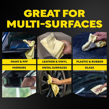 Meguiar's Supreme Shine Microfiber Handdoeke vir motors, Absorberende Ultra-Plush – 3-pak
