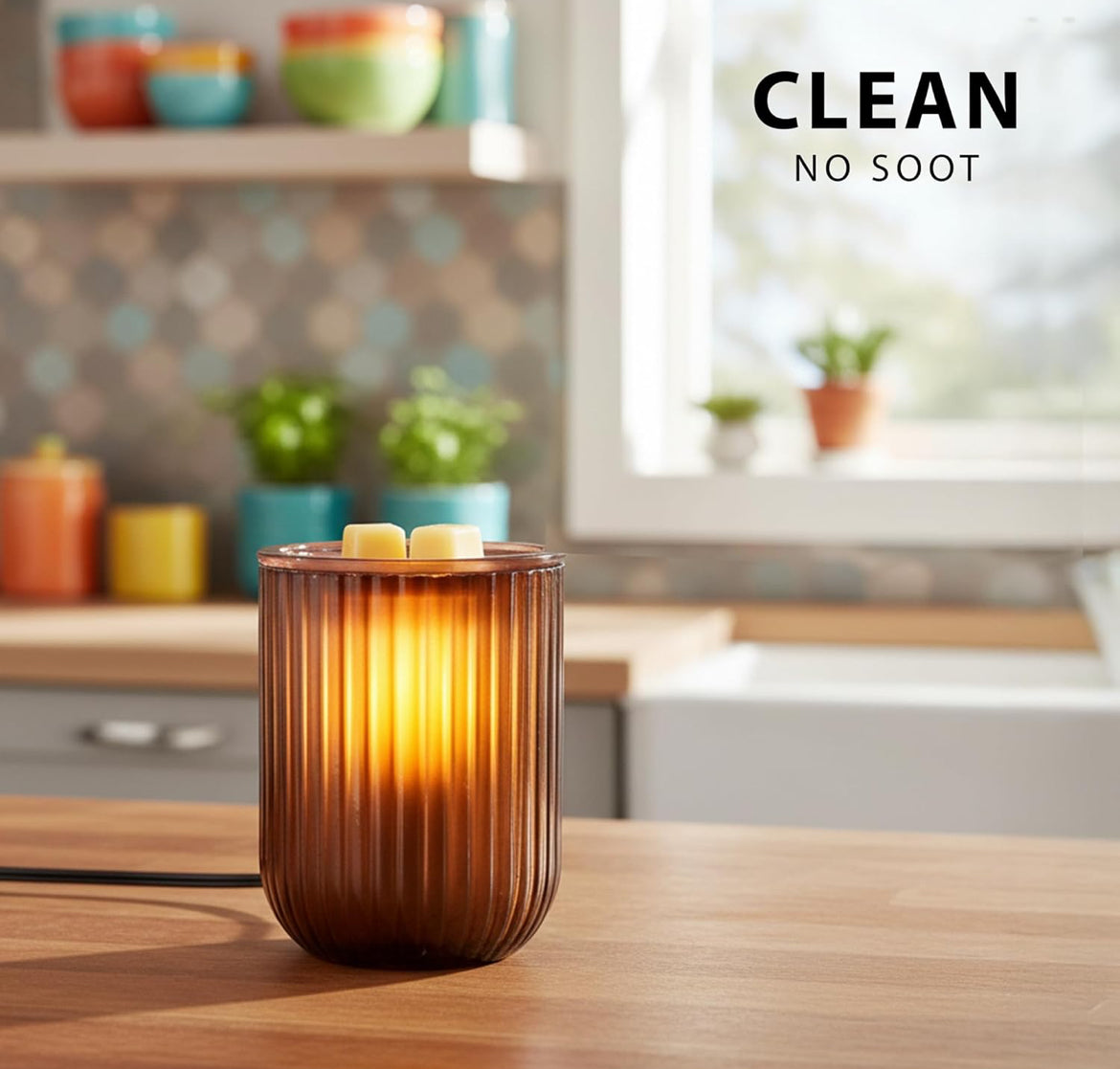 Scentsationals Wax Melt Warmer - Bryn - Fragrance Warmer for Cubes and Tarts