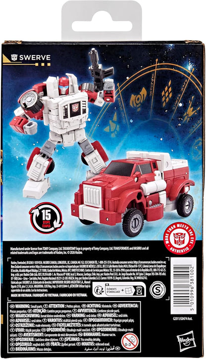 Transformers Age of the Primes Swerve, Deluxe Class 4.5-inch Converting Action Figure, Robot Toys for Ages 8+