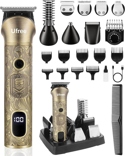 Beard Trimmer for Men and Mustache T Blade Liners Trimmer Set, Shaving Kit for Mustache Body Nose Ear Hair Facial, Electric Razor for Men