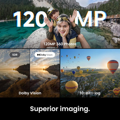 Insta360 X6-8K 360 Camera with 1/1.1'' Sensors-Arctic White