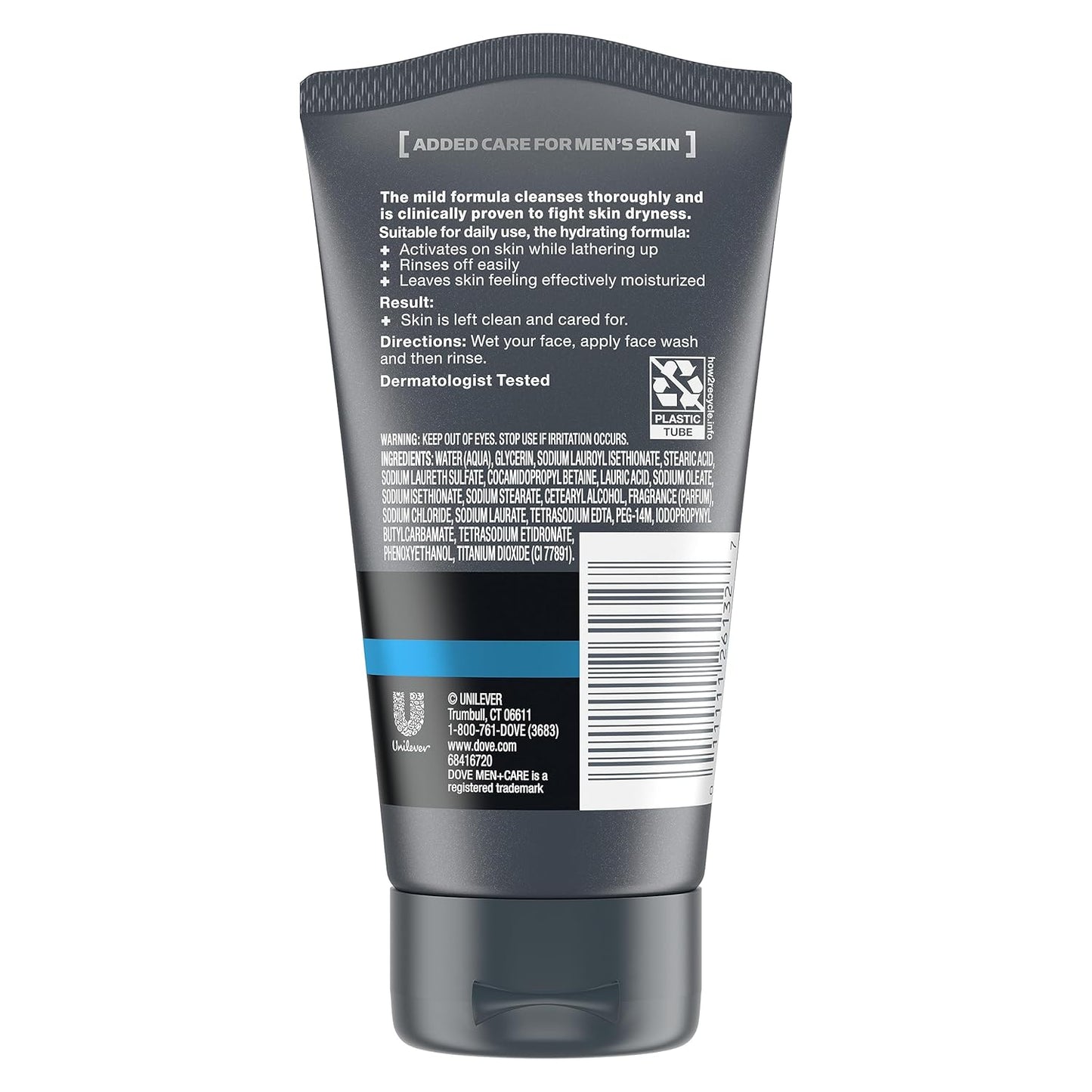 DOVE MEN + CARE Face Wash Hydrate Plus - 5 Fl Oz (Pack of 2)