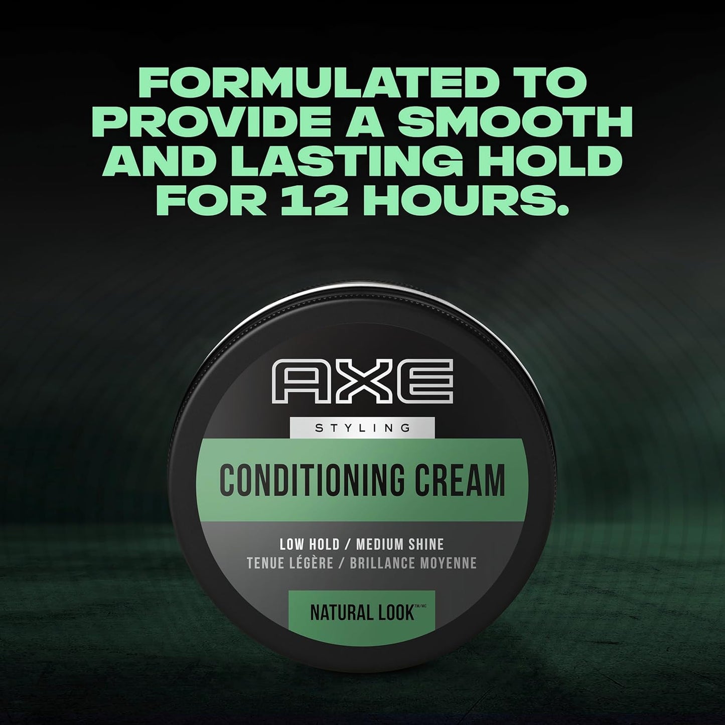 AXE Styling Conditioning Natural Look Hair Cream - Low Hold, Medium Shine - 2.64 oz (Pack of 2)