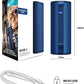 Ultimate Ears Boom 3 Wireless Bluetooth Speaker, Bold Sound + Deep Bass, Bluetooth, Magic Button, Waterproof, 15 Hours Battery, Range of 150 ft, Lagoon Blue