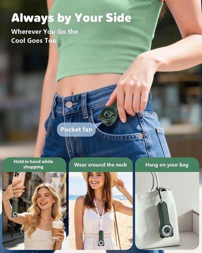 Oulike Beer Mini Handheld Draagbare Waaier 11000RPM Herlaaibaar - Groen