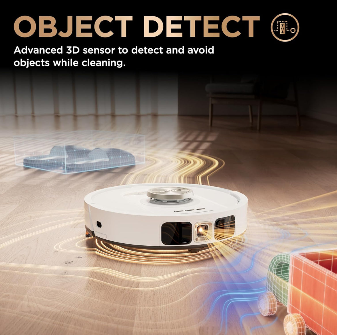 Shark Robot Vacuum & Mop Combo, PowerDetect NeverTouch Pro, Self-Emptying - NEW