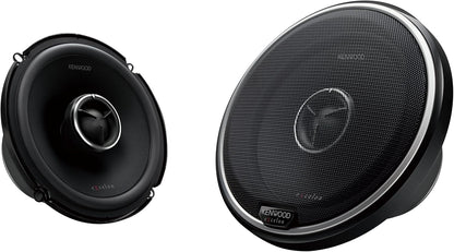 Kenwood eXcelon KFC-X175 6-1/2" 2-rigting-motorluidsprekers – 240W hoëprestasie-oudio met inspuiting-P.P.-keëlwoofers en 1" sagtekoepel-tweeter
