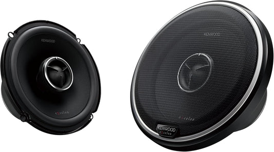 Kenwood eXcelon KFC-X175 6-1/2" 2-rigting-motorluidsprekers – 240W hoëprestasie-oudio met inspuiting-P.P.-keëlwoofers en 1" sagtekoepel-tweeter